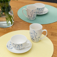 Mata dekoracyjna ROUND pastelowy żółty RAVI